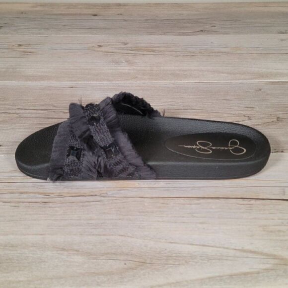 Jessica Simpson Women's Playah Sandals Black Cotton Weave 6M US - Picture 5 of 7